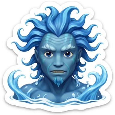water elemental man sticker