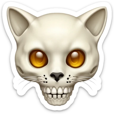 Cat skull sticker
