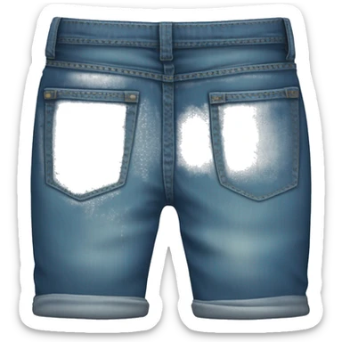 Old faded blue jeans sticker