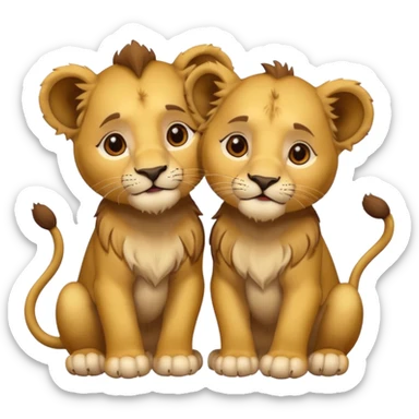 a lion cup twins  sticker