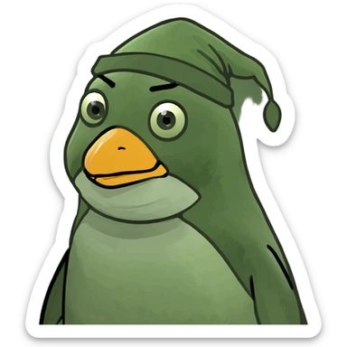penguin wizard sticker