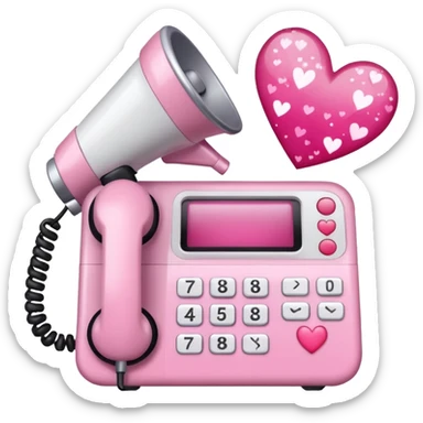 mix light pink dark pink and white girly voicemail sticker