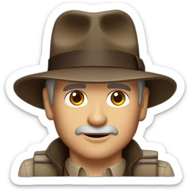 Harrison Ford as Indiana Jones. No patterns sticker