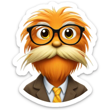 Preppy Lorax sticker