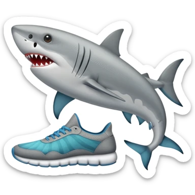 Tiburón con zapatos sticker