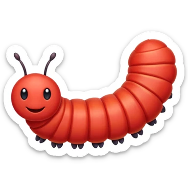 Caterpillar Red Insect sticker