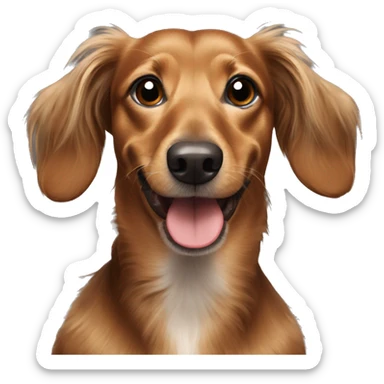 Long haired dachshund mix sticker
