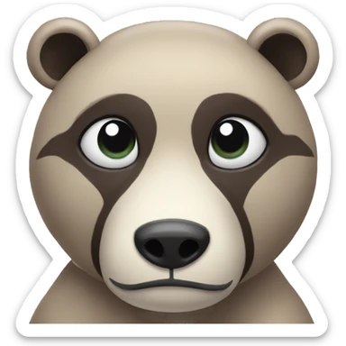 Oso tapándose los ojos sticker