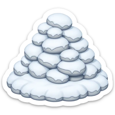 a Snow pile without face   sticker