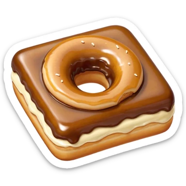 maple bar rectangular donut sticker