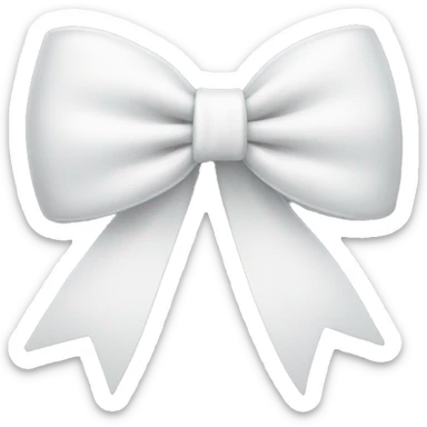 white bow  sticker