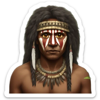 aborigine in war paint sticker