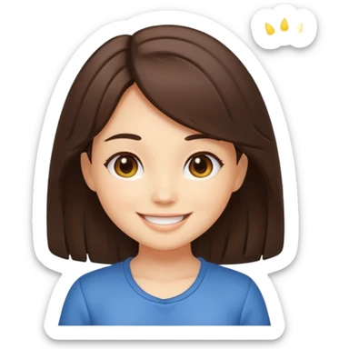 chibi brunette sunshine woman sticker