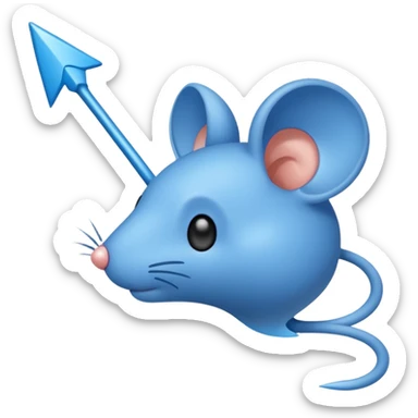 Blue mouse cursor sticker