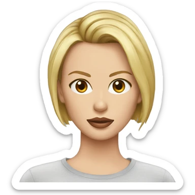 ultra realistic charlize theron wearing shirt sticker