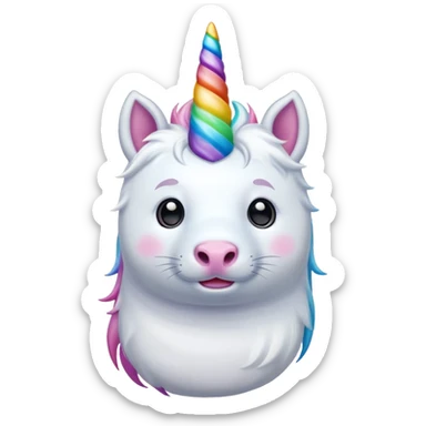 Seal with a unicorn hot.  sticker