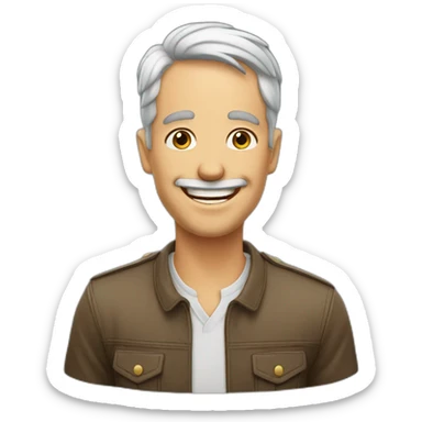 Happy European ok man  sticker