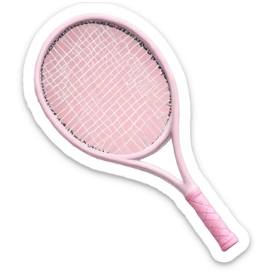 light pink tennis racket  sticker