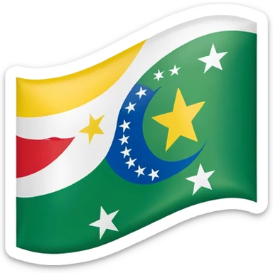 Le drapeau des Comores en 2008 sticker