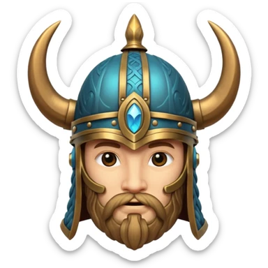magic helmet viking sticker