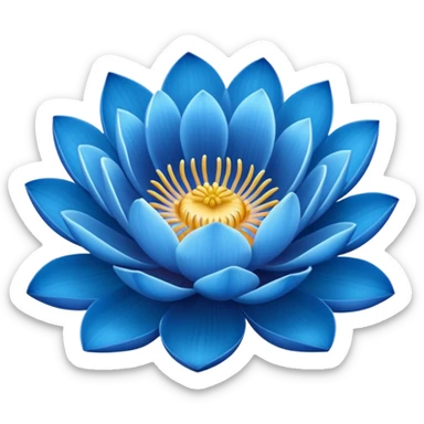 Blue lotus sticker