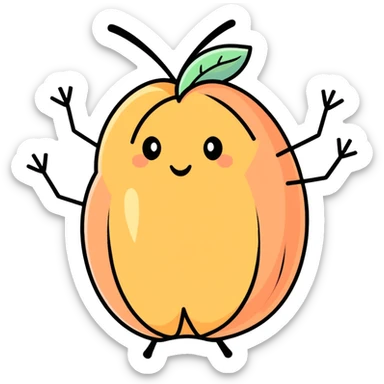 A cute little scientist, bug that looks like a peach sticker