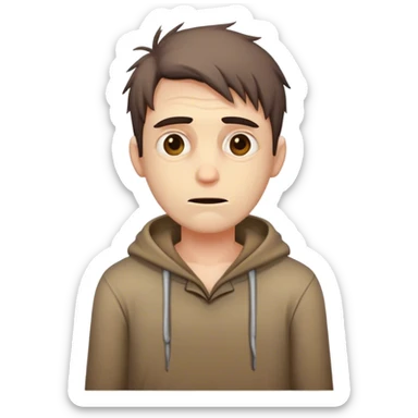 man in wither clothes sticker