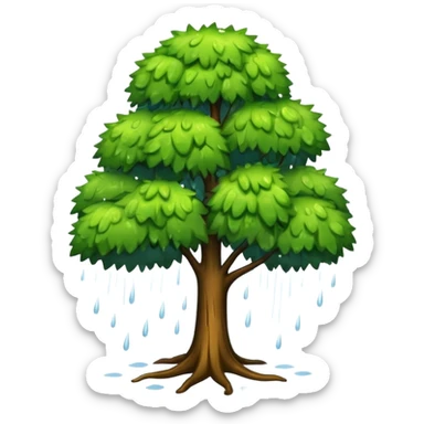 Bad weather + Rain + tree like IMG emoji create  sticker