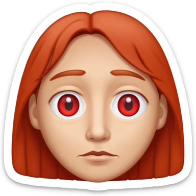 Dude that's real high with red eyes droopy eyes cheeks and Chong style sticker