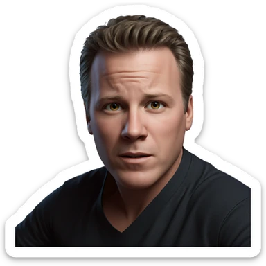 realistic portrait of a boy sticker