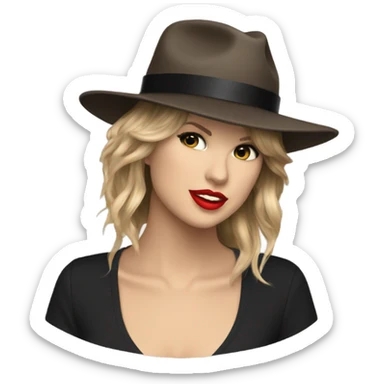taylor swift with the 22 hat sticker