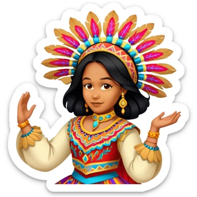 Folkloric Dancer sticker