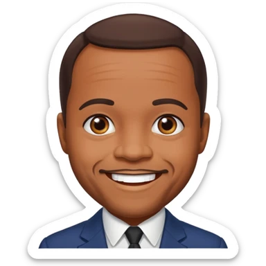 Berry Gordy with dark brown hair sticker