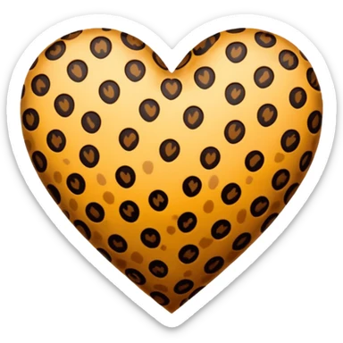 Leopard print love sticker