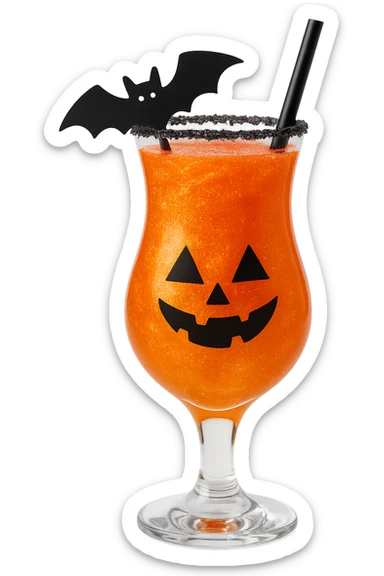 halloween drink, sparkly and trendy, remove background sticker
