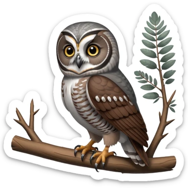 Northern Hawk-Owl Forest sticker