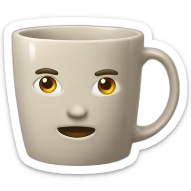 peronaje de una taza de ceramica sticker