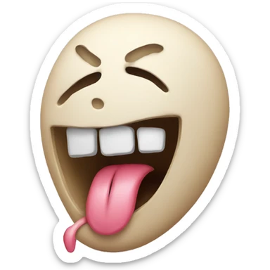 dead emoji with tongue sticking out sticker