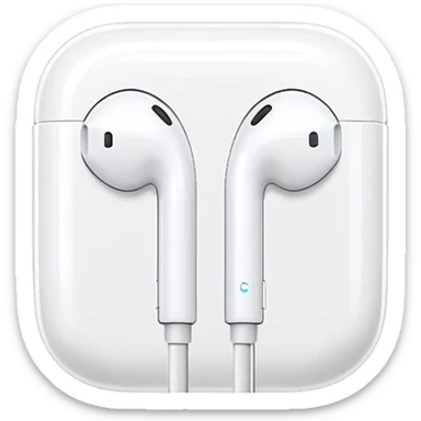 apple earphone white
 sticker