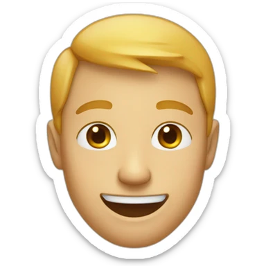 Emoji yeux fermé avec un sourire sticker