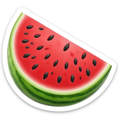 watermelon smile hAlf slice sticker