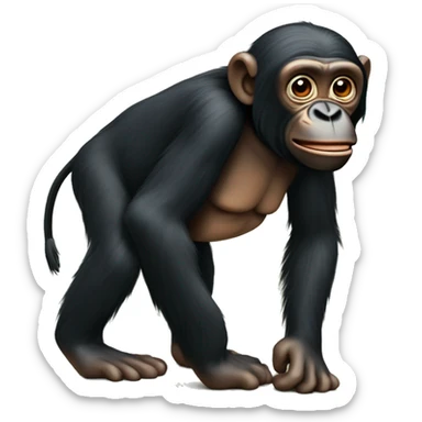 bonobo habillé en bonobo qui fait des jongles sticker