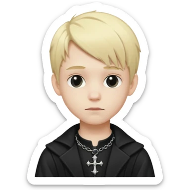 boy teen with blonde hair gothic sticker