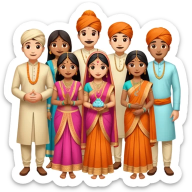 indian engagement ceremony sticker