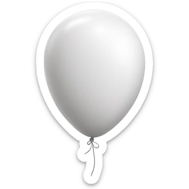 white ballon sticker
