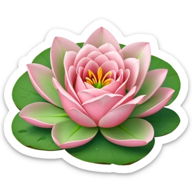 Rose plus Lily pad plus heart sticker