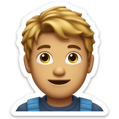 Garçon brun qui dit bonjour sticker