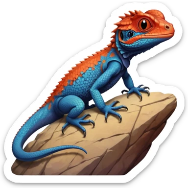 red-headed rock agama sticker