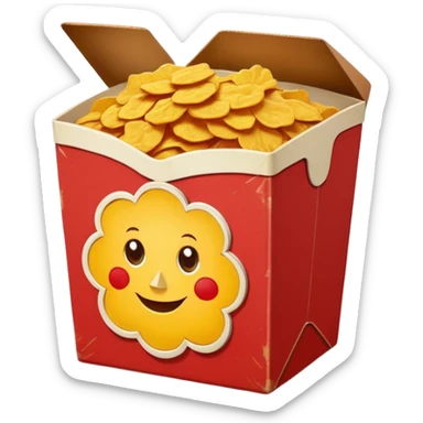 corn flake box sticker