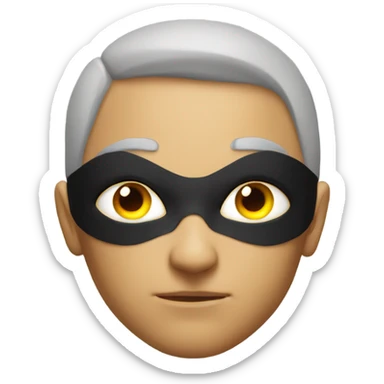 eyes look like a superhero sticker